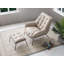 Fauteuil d'appoint en cuir fleur Zaki