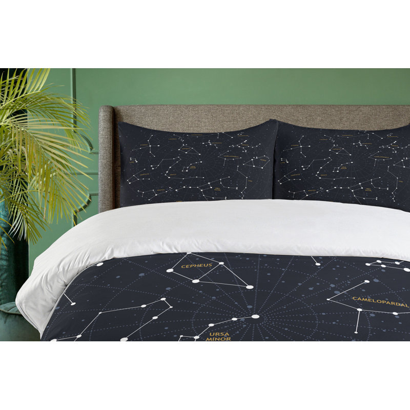 Ensemble de housse de draco andromeda lacerta cygnus lyra hercules couette boots de constellation sky map, Très grand