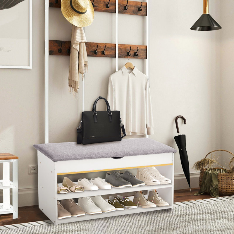 Linen Storage Bench, White