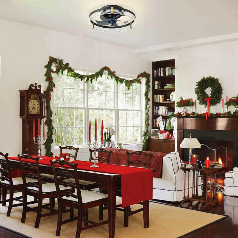 Kordae Indoor Flush Mount Ceiling Fan with Light