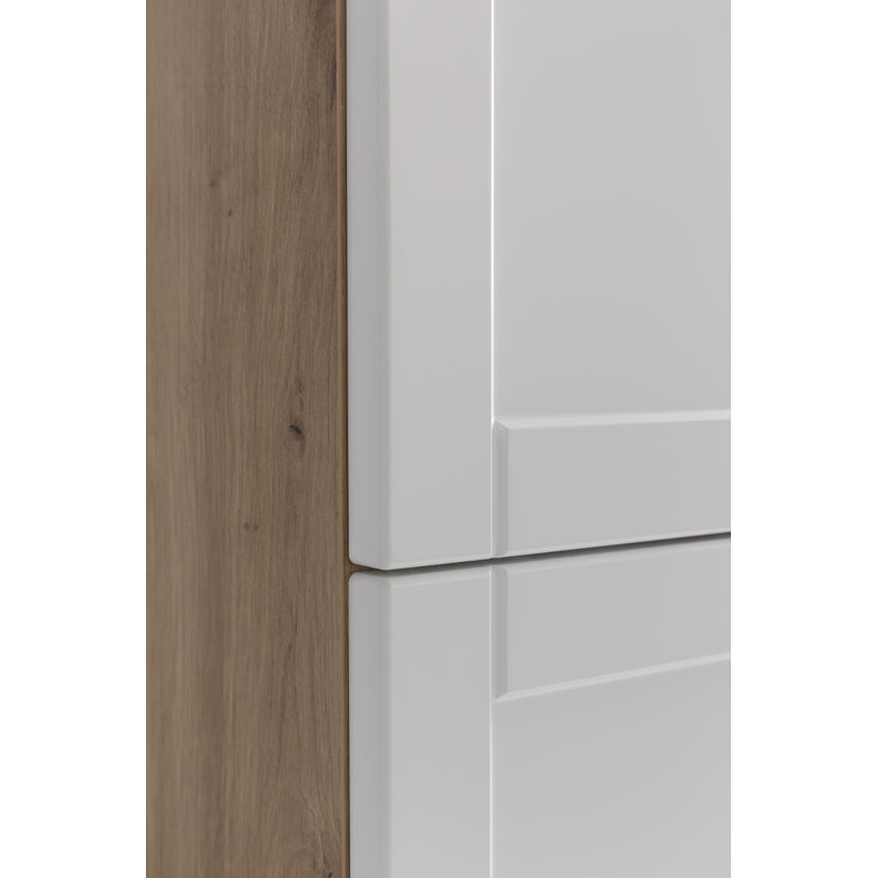 Lutishia Wall Bathroom Cabinet, Artisan oak/Matt white
