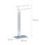 2 Rails Freestanding Chromed Blanket Rack Silver