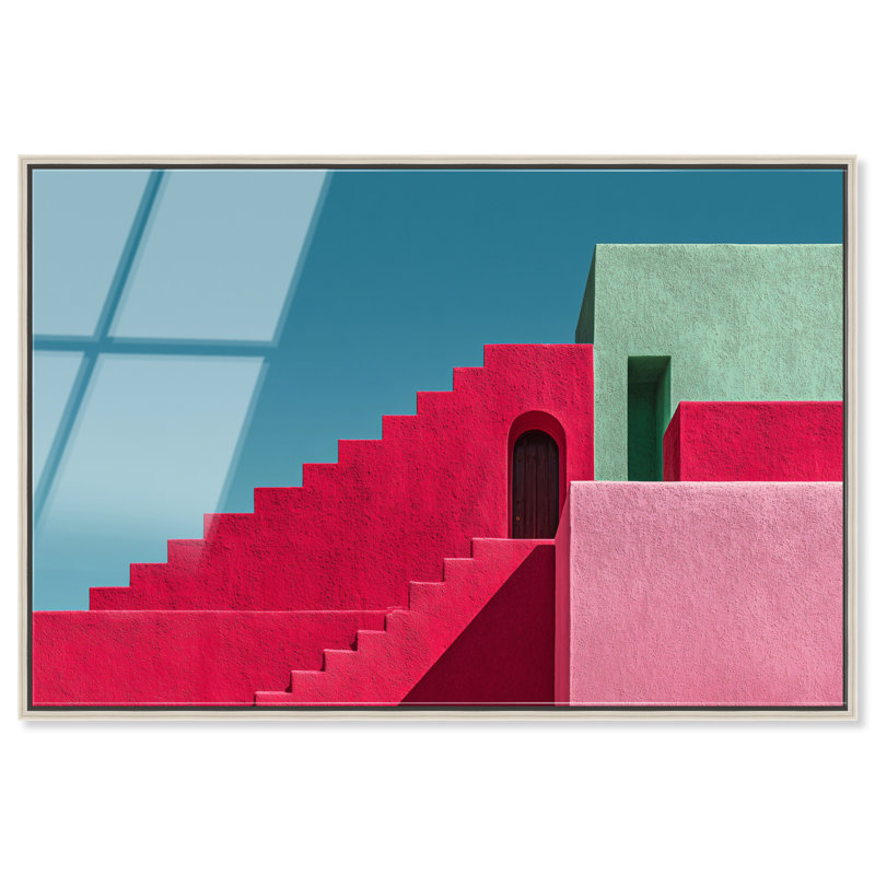 Aquamarine Angle I Print by Oliver Gal, 46"H x 31"W, Silver Floater Frame