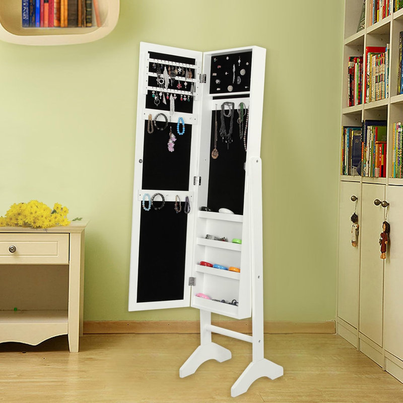 Jewellery Cabinet with Mirror Jewelry Armoire
