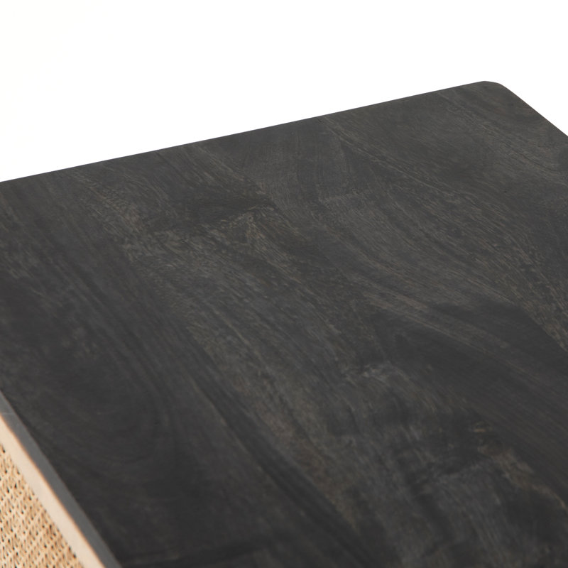 Sydney Nightstand, Left, Black Wash/Natural