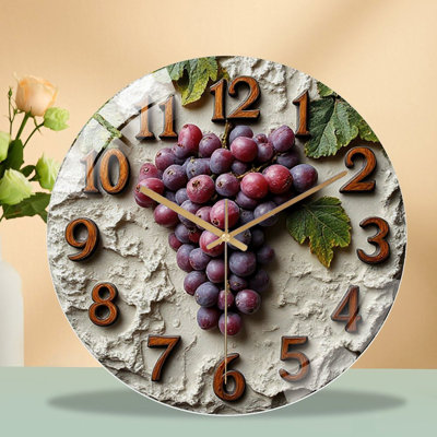 Horloge murale rétro en verre 12 po