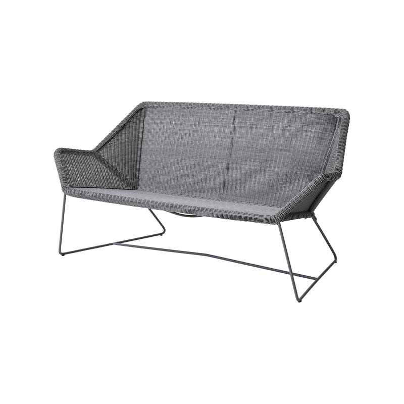 Breeze 60.7" Wide Outdoor Loveseat, Light Gray