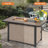 Outdoor 43’’ Fire Pit Table, 50,000 Btu Propane Fire Pit With Lid