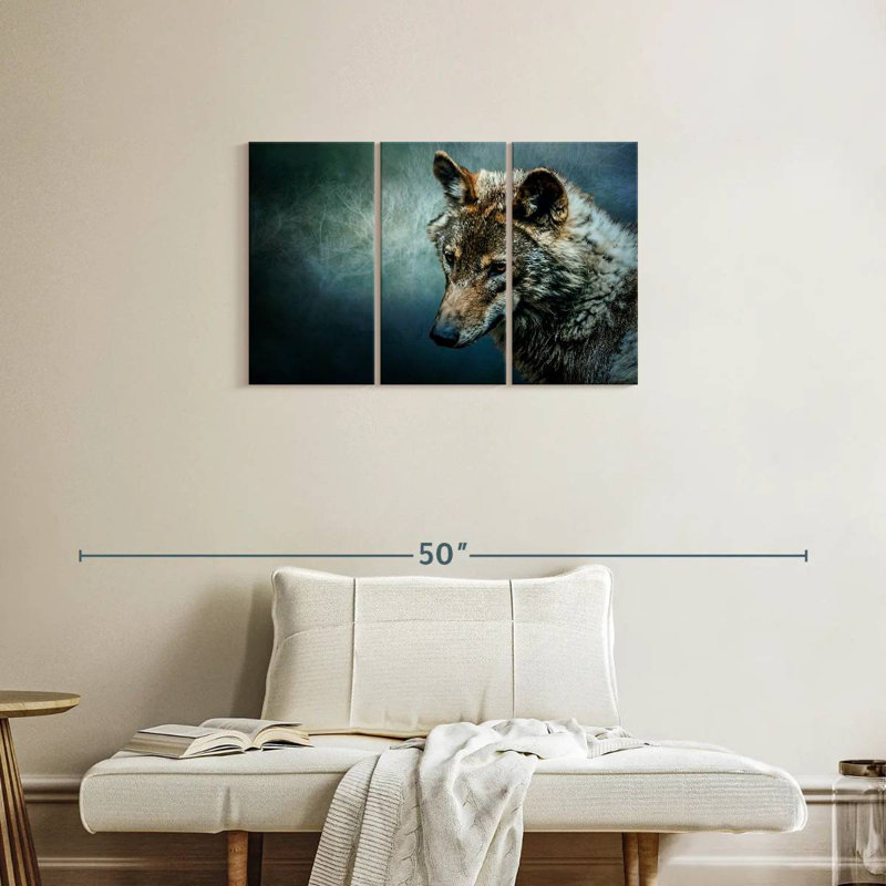 Loup solitaire, H 20 po x l 33 po