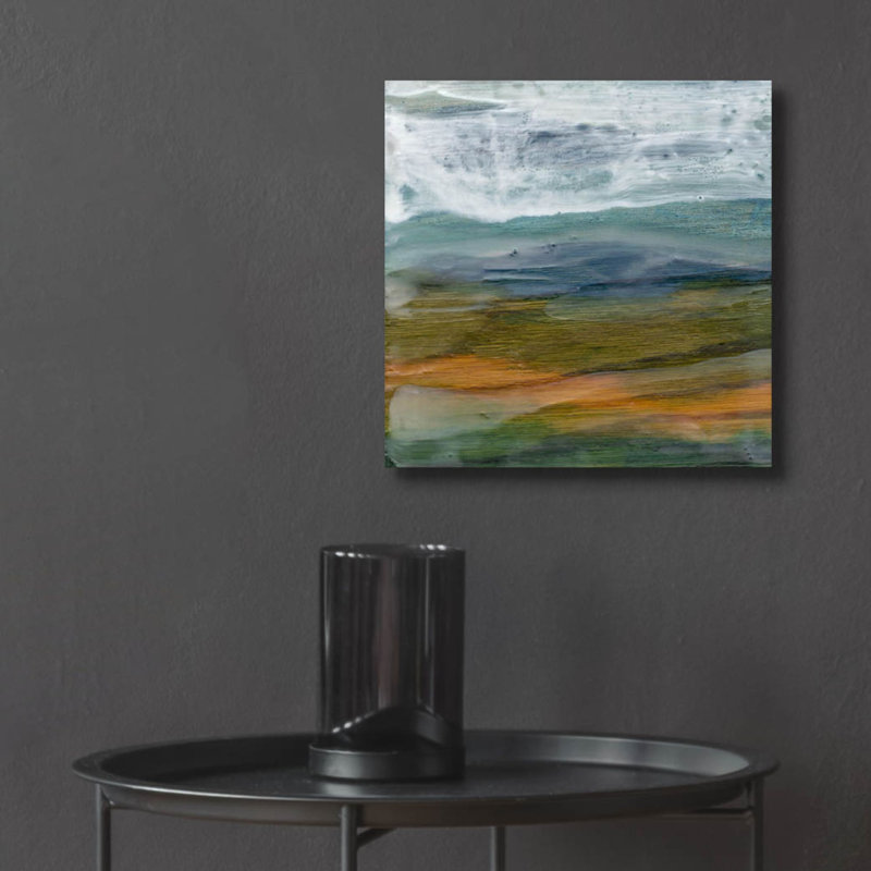 «Misty Mountain 1» par Alicia Ludwig, art mural en verre acrylique