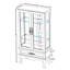 Vitrine en chêne avec tablettes réglables - 2 portes, 1 tiroir élégant en verre et finition chêne-1868292156