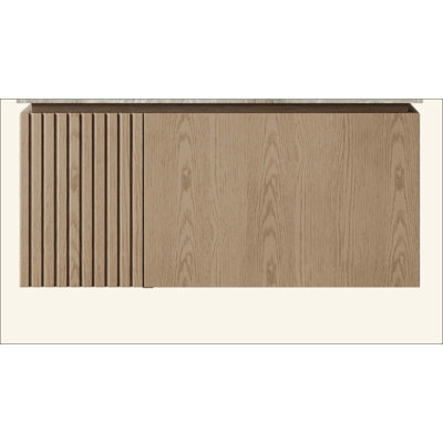 Woodgrain Plywood Cabinet with Door and One Drawer, NO Basin and Top, NO Faucet and Sink Cover