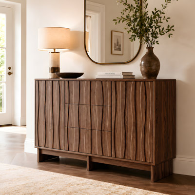 47" Sideboard with 3 Drawers, Adjustable Shelves