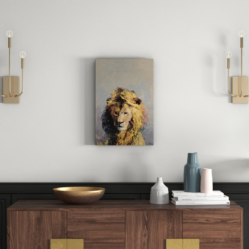 Retrato de León Wrapped Canvas Painting, 61cm H x 41cm W x 3.81cm D