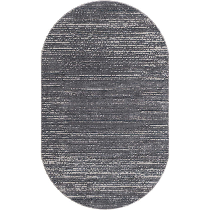 Abstract Indoor Rug, Oval 5' x 8'