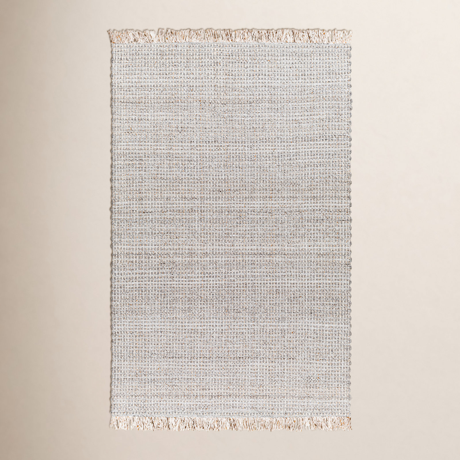 Viewcrest Hand-Woven Taupe Striped Rug, Rectangle 5' x 7'6"