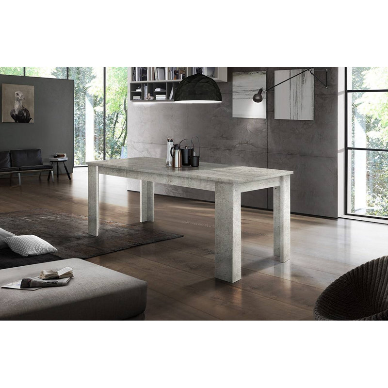 Biggoms Extendable Dining Table, Cement