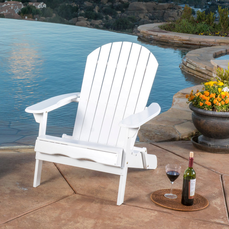 Chaise pliante inclinable Malibu résistante aux intempéries, Blanc