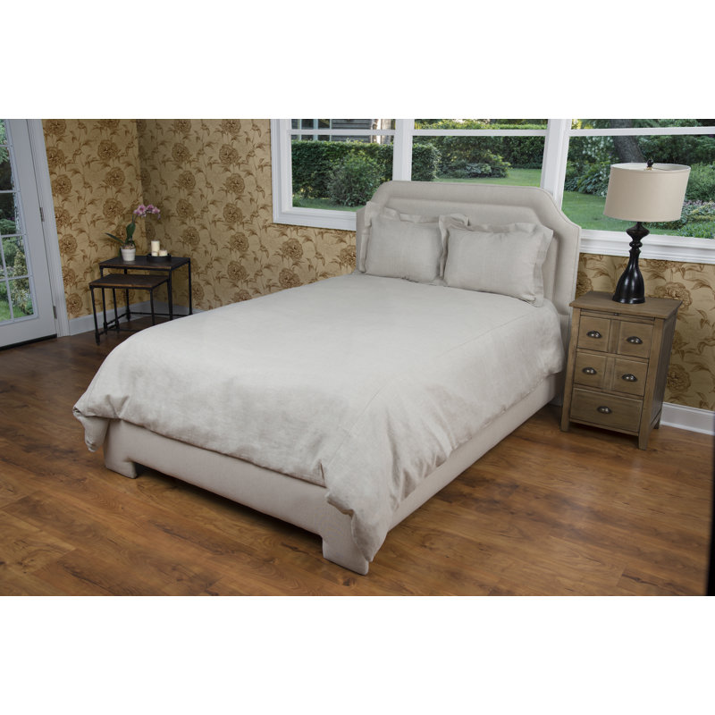 Stone Cotton Embroidered Standard Pillow Sham