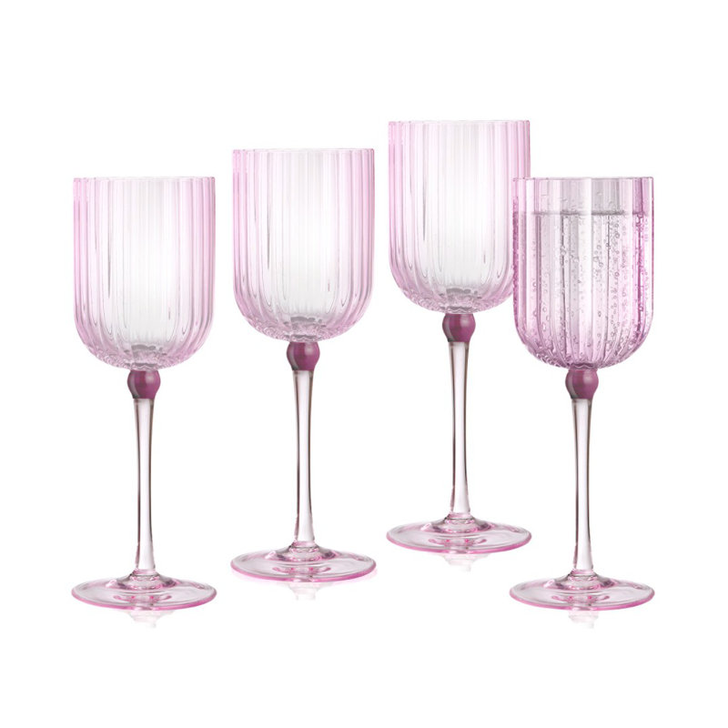 Ensemble de 4 verres à vin Cranberry