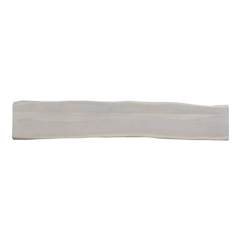 Roberto 92" Live Edge Wood Bench, White