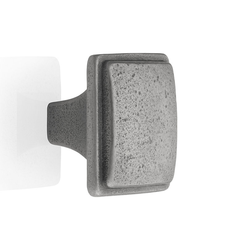Beaulieu Square Knob, Pewter, 1.38" H x 1.37" W x 1.37" D