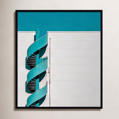 Spiral Staircase Teal Photo Print