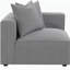 Chaise de coin Amherst Grey avec coussin décoratif