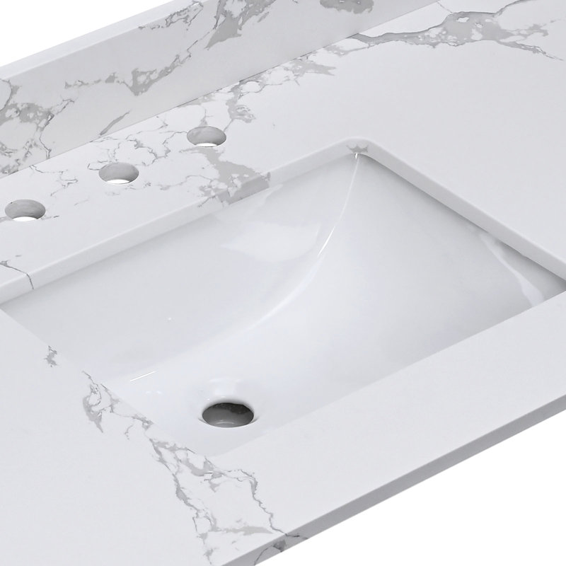 Lavabo de salle de bain en céramique Pure White