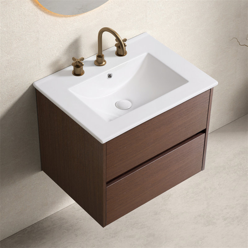 Meuble-lavabo de salle de bain moderne avec lavabo en céramique