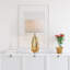 Cognac Simple Clear Tinted Bronze Glass Lamp