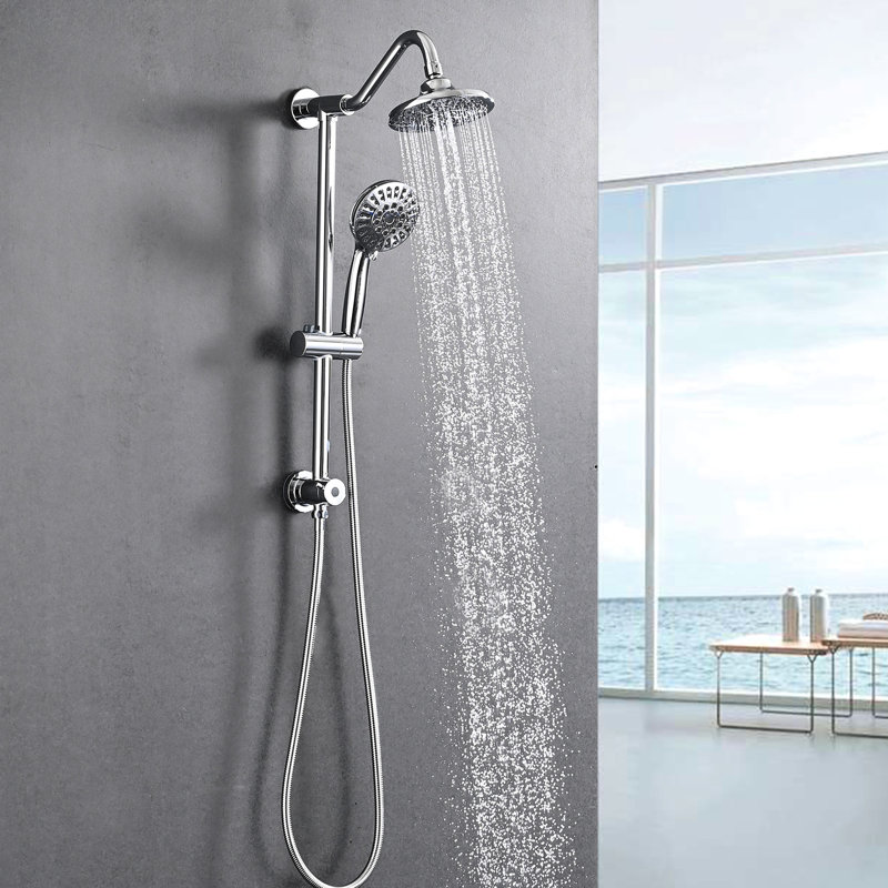 Bathroom Shower With 6 Inch Rain Head And 5 Handheld - Stylish Appearance