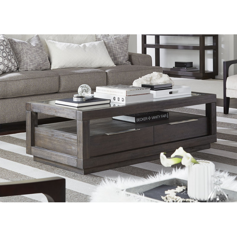 Table basse avec tablette et plancher Santiago