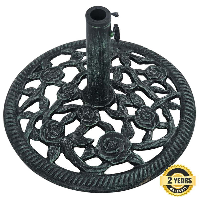 Kaneohe Cast Iron Free Standing Umbrella Base, Green