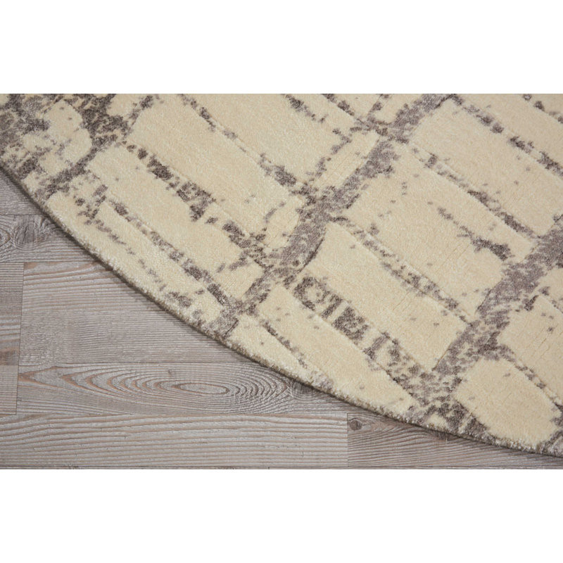 Stanton Viscose Abstract Indoor Rug, Round 8'