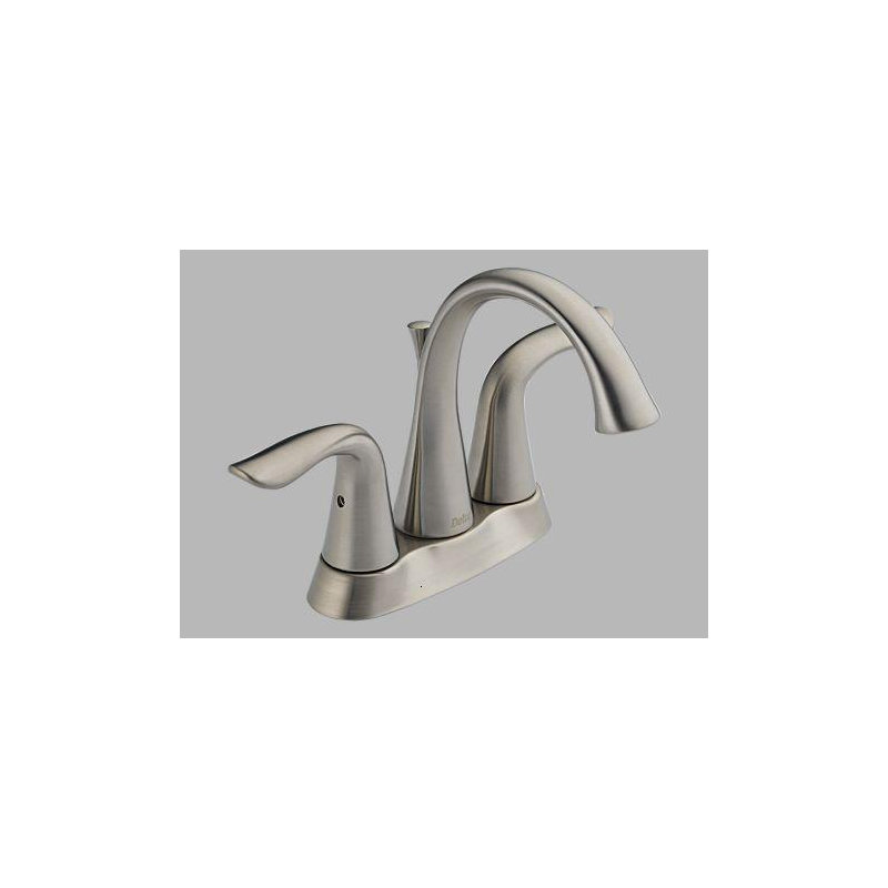 Lahara Two Handle Centerset Bathroom Faucet, Stainless Steel