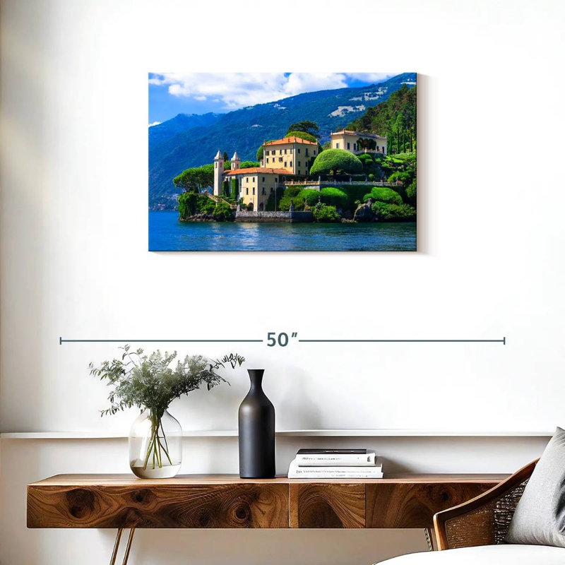Ravi Lake Como View, 20" H x 30" W