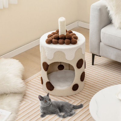 Bubble Tea Cat Tree Tower With Scratching Post