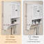 Armoire de salle de bain murale 23,6 "avec 2 portes-1091155457
