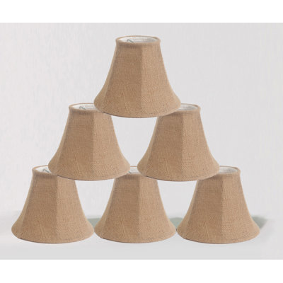 Abat-jour de candélabre en toile de jute H 4,5 po (à pince)