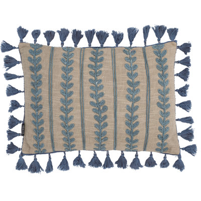Coussin en coton Tassels