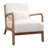 26" Wide Mid Century Comfort Solid Wood Accent Chair With Pillow