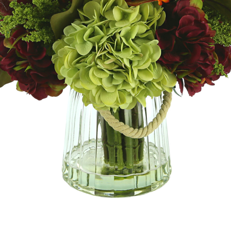Fall Arrangement With Assorted Hydrangea, Heather And Pampas