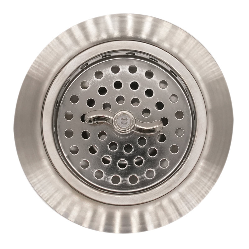 Kitchen Sink Basket Strainer for Drain - 2-Pack, Satin Nickel