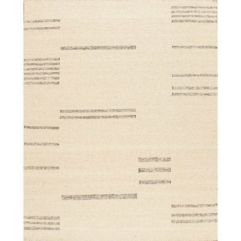 Santa Fe Flatweave Wool Striped Area Rug, Rectangle 8' x 10'