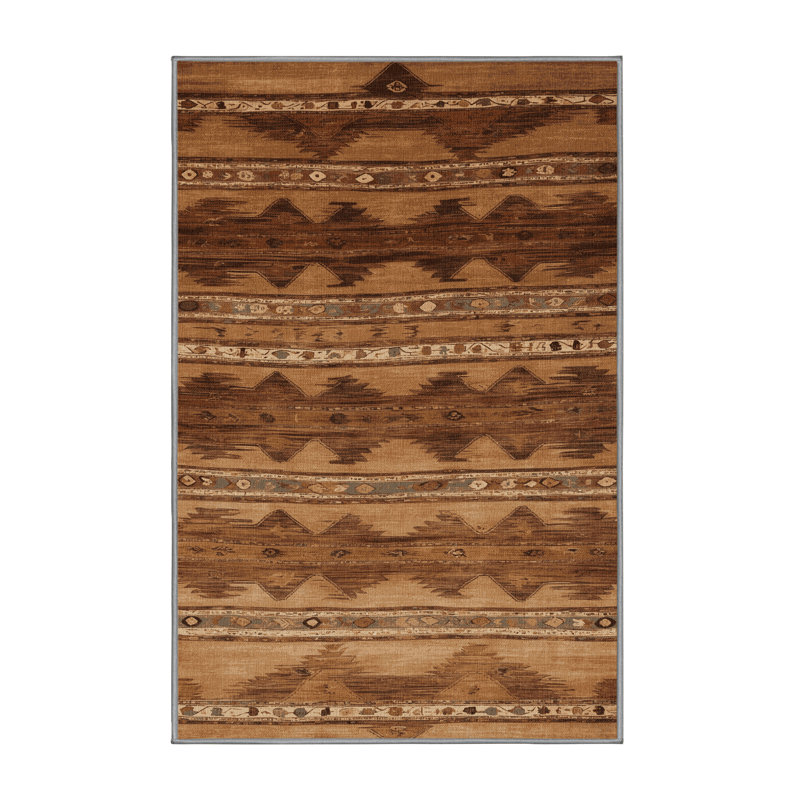 Tapis brun lavable à la machine, Tapis de couloir 2 pi x 4 pi