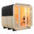Sansheng® 6 Person White Pine Outdoor Square Sauna With Large Glass Doors(78.7''d*78.7''w*82.6''h)