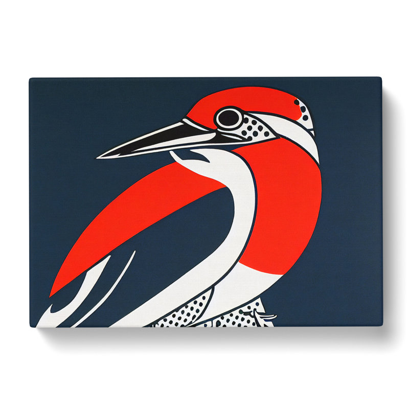 Delicious Kingfisher Bird - Wrapped Canvas, 40cm H x 60cm W x 3cm D