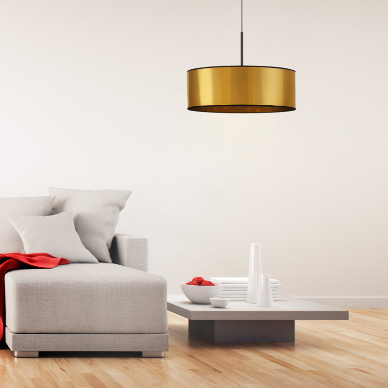 Franziska 3 - Light Drum Pendant, Gold, 50" W, 3 Lights
