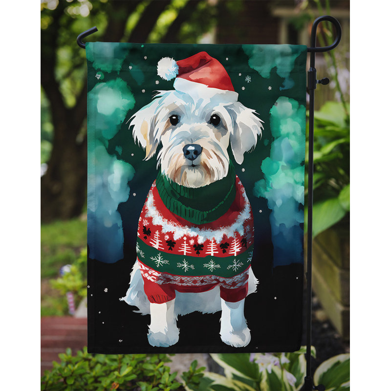Polyester double face Noël, H 15,5 po x l 11,25 po
